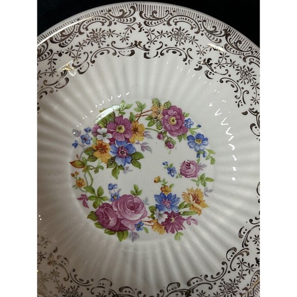 VTG 4 Royal National Brotherhood Operative Potters 22k Gold Berry Bowls #5265 - Picture 4 of 15